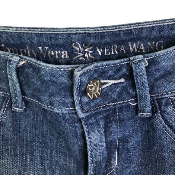Simply Vera Vera Wang Women's Jeans Straight Leg Blue Denim Pants Cotton Sz‎ 4 - Picture 2 of 8